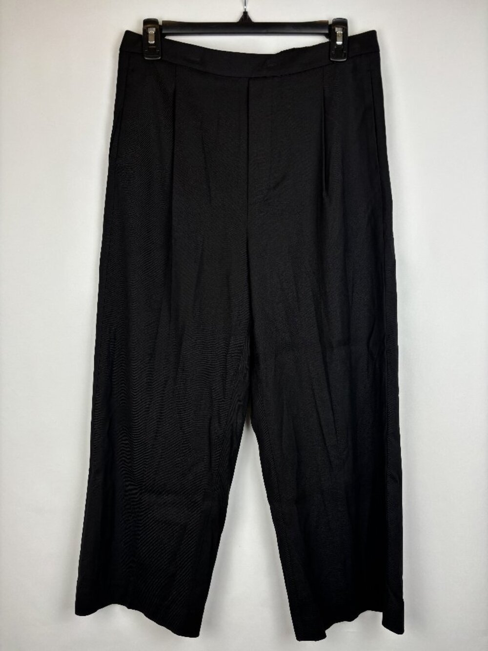 Medium Vince Cropped Wide Leg Trousers Pleated Straight Dress Pants Flowy Ankle